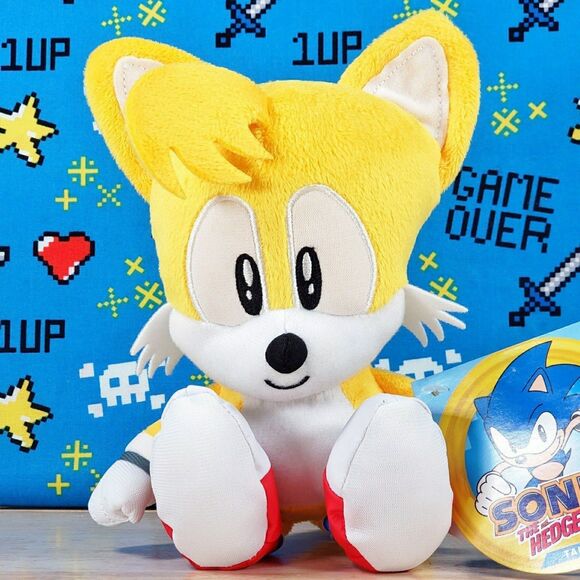 Jakks Pacific Sonic The Hedgehog TAILS 8" 2021 UltraSoft Stuffed Sega GO Plush - Picture 1 of 12